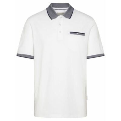 Bugatti Contrast Collar Polo White