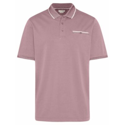 Bugatti Contrast Collar Polo Rose