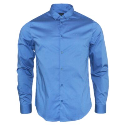 Armani Exchange Poplin Shirt Royal Blue