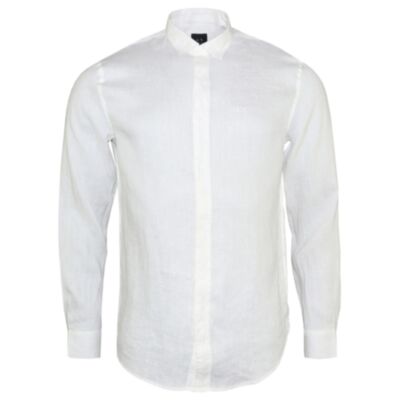 Armani Exchange Linen Shirt White