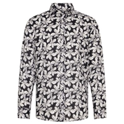 Bugatti Printed Shirt Black