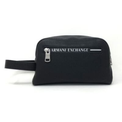 Armani Exchange PU Washbag Black