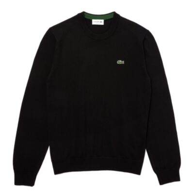 Lacoste Cotton Sweatshirt In Black