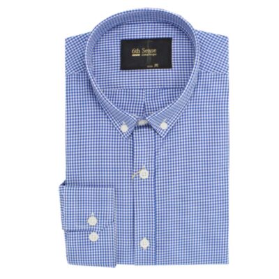 6Th Sense BD Micro Check Shirt Blue