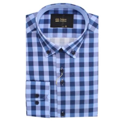 6Th Sense BD Check Shirt Blue