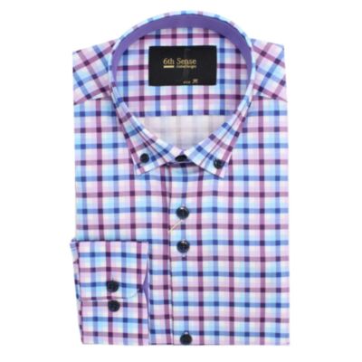6Th Sense BD Check Shirt Pink Blue