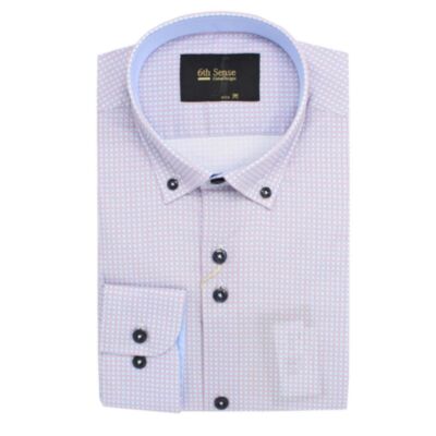 6Th Sense BD Mini Print Shirt Red