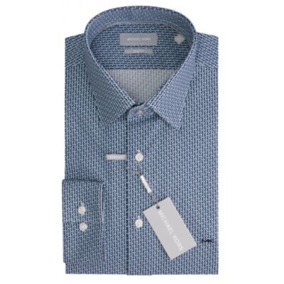 Michael Kors Slim Vertical MK Print Shir