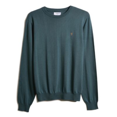 Farah Mullen Cotton Sweater Ocean