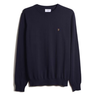 Farah Mullen Cotton Sweater True Navy