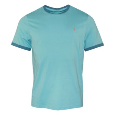 Farah Groves Ringer SS Tee In Stillwater