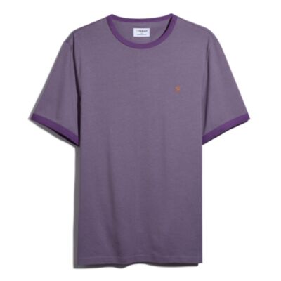 Farah Groves Ringer SS Tee In Dusty Purp