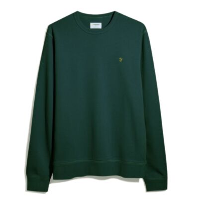 Farah Tim Crew Sweater Petrol Blue Marl