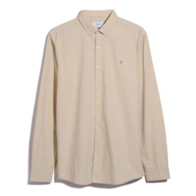 Farah Steen Slim Ls Bd Shirt Peach