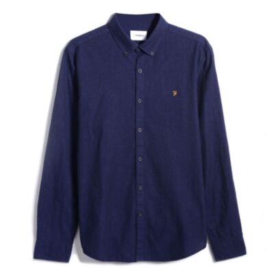 Farah Steen Slim Ls Bd Shirt Blue
