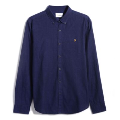 Farah Steen Slim Ls Bd Shirt True Blue