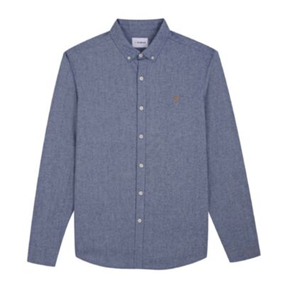 Farah Steen Slim Ls Bd Shirt Blue Bell
