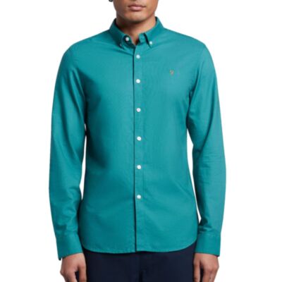 Farah Brewer LS BD Shirt Mallard Green