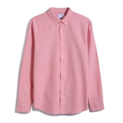 Farah Brewer LS Shirt In Coral Pink