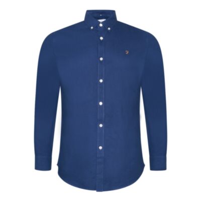 Farah Brewer LS Shirt In Rich Indigo