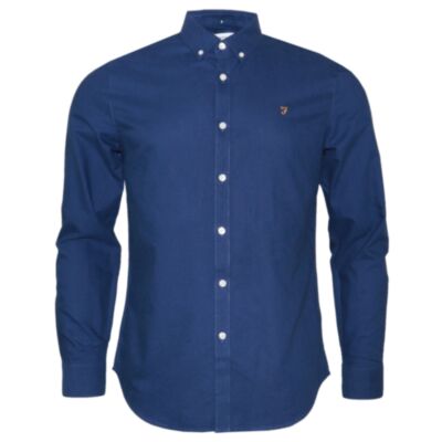 Farah Brewer LS Shirt In Rich Indigo