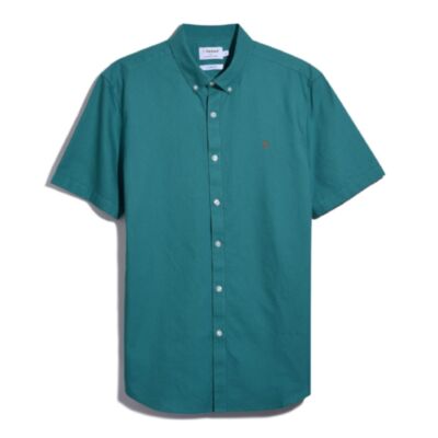 Farah Brewer SS BD Shirt Mallard Green