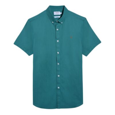 Farah Brewer SS BD Shirt Mallard Green