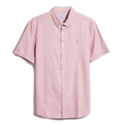 Farah Brewer SS BD Shirt Dark Pink