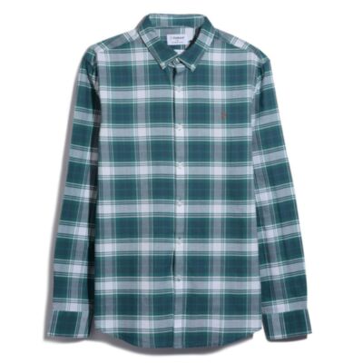 Farah Brewer Check LS Shirt Ocean