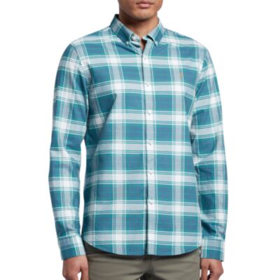 Farah Brewer Check LS Shirt Ocean