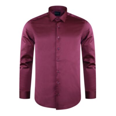 6th Sense Formal Stretch Shirt Burgundy