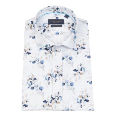 Guide London SS Printed shirt White Blue