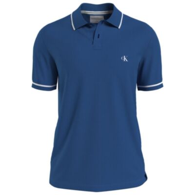 CK Jeans Tipping Slim Polo Blue