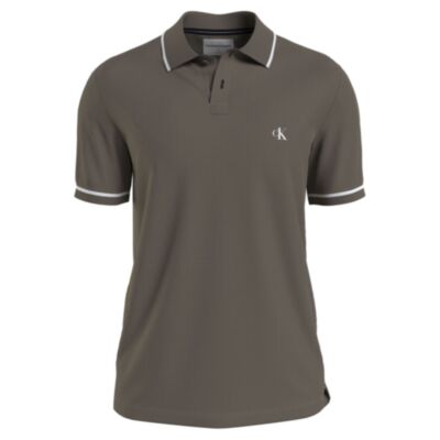CK Jeans Tipping Slim Polo Brown