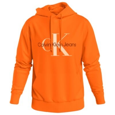 CK Jeans Mono Reg Hoodie Orange