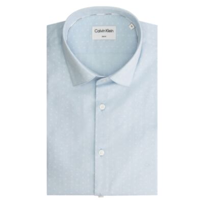 Calvin Klein Chambray Print Slim Shirt B