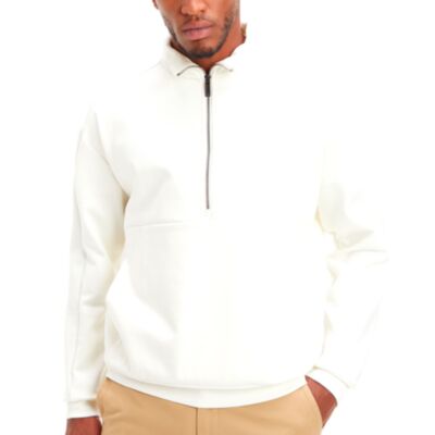 Calvin Klein Comfort DB Logo Q-Zip Egret