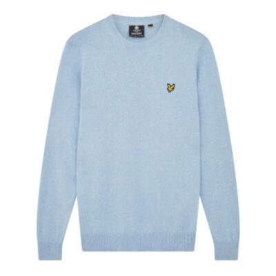 Lyle & Scott Cotton Merino Crew Light Bl