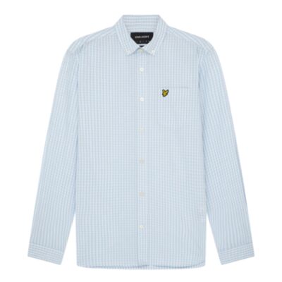 Lyle & Scott Slim Gingham Shirt Light Bl