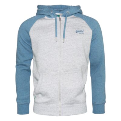 Superdry Vintage Baseball ZipHood In Gre