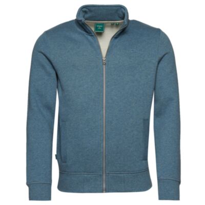 Superdry Vint Logo Emb Zip Track Top Blu