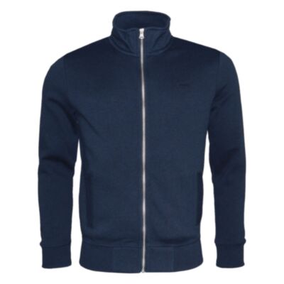 Superdry Logo Emb Zip Track In Rich Navy