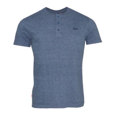 Superdry Vintage logo Emb Henley Navy