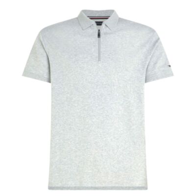 Tommy Hilfiger Interlock Zip Polo Grey