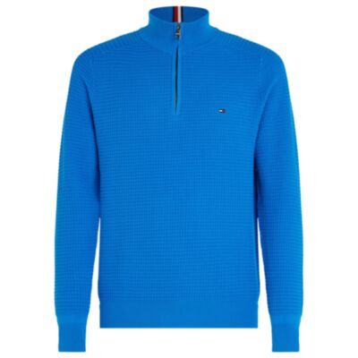 Tommy Hilfiger Zip Mock knit Blue