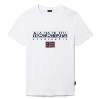 Napapijri Centre Logo Tee Bright White