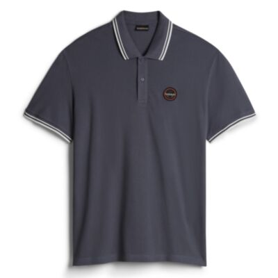 Napapijri SS Tipped Collar Polo Blu Gris