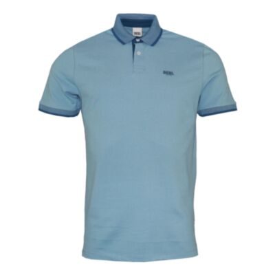 Diesel Cooper Polo Shirt In Pebble Blue