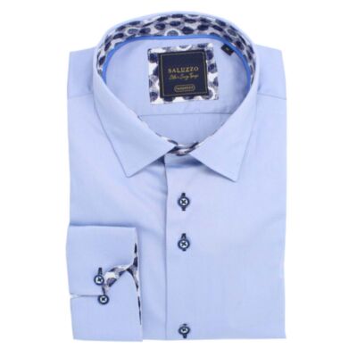 Saluzzo Sergio Tapered Fit Shirt Blue