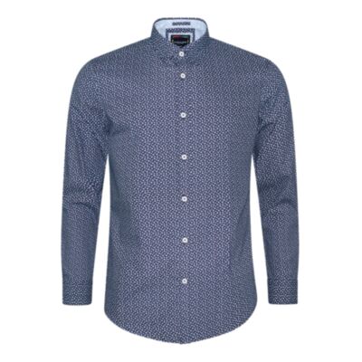 Salt & Lime Gin Mule Poplin Shirt in Navy
